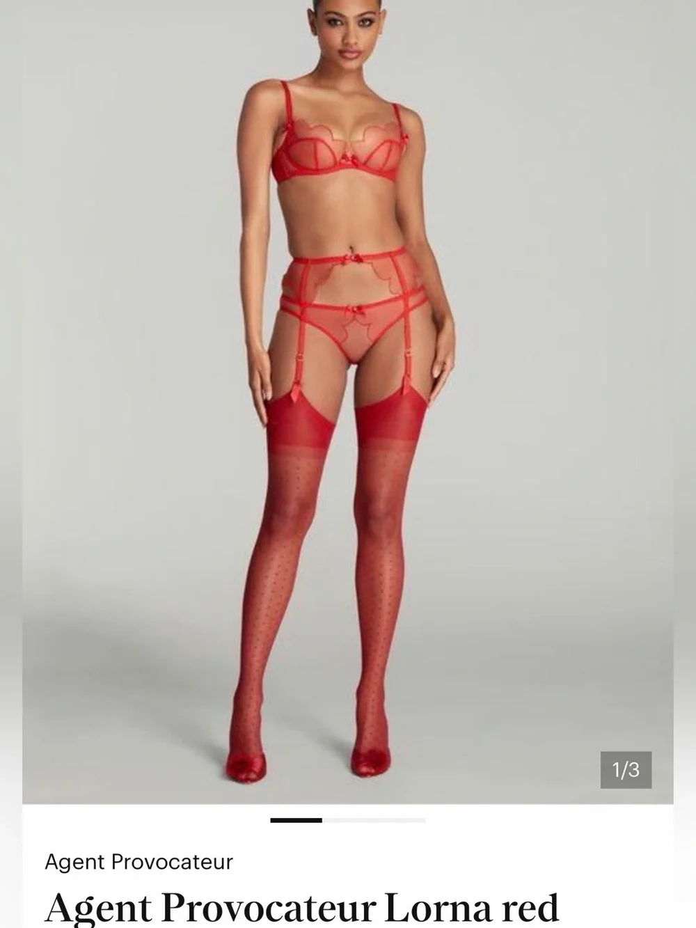 Agent Provocateur Red Sparkle Pink lurex brief size 2